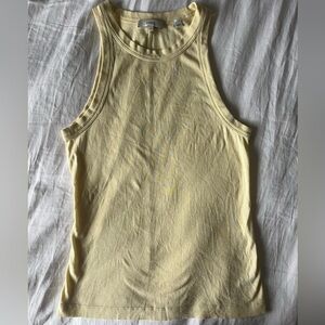 Vince Pale Yellow Racerback Tank Top